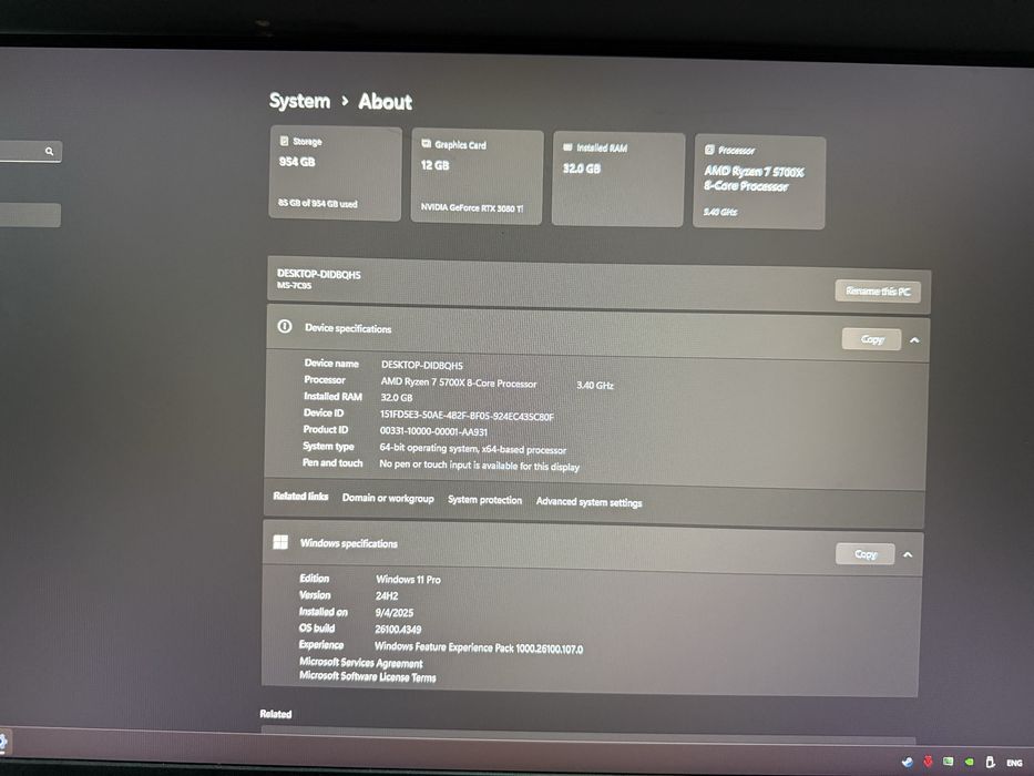 Потужний ігровий ПК RTX 3080 TI Ryzen 7 5700X