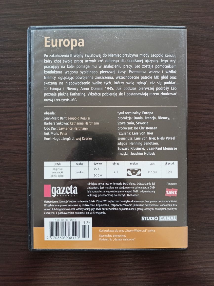 Europa - Film DVD Stan Idealny!