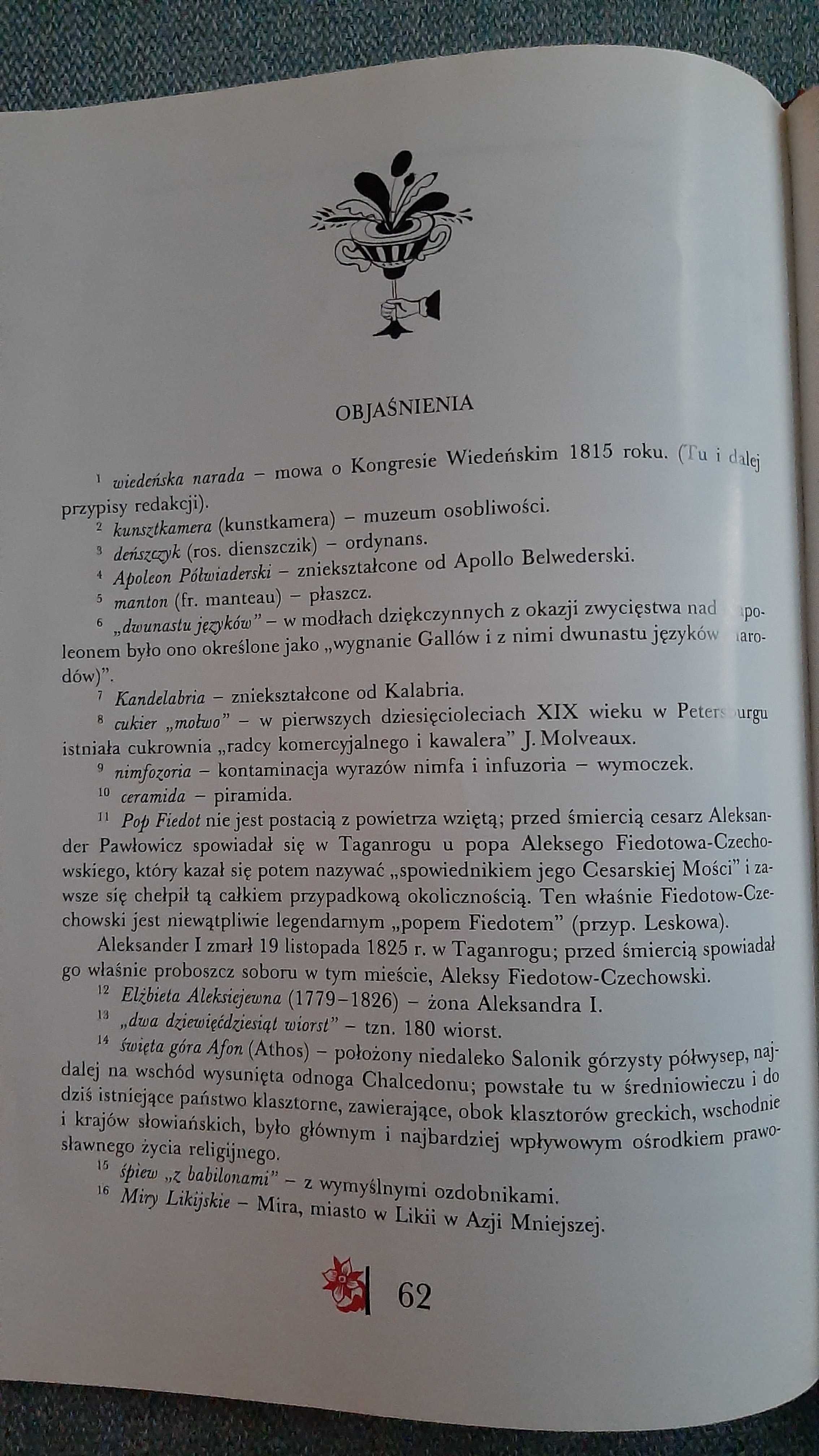 Mańkut Mikołaj Leskow tłum. Julian Tuwim Car Rosji Aleksander I