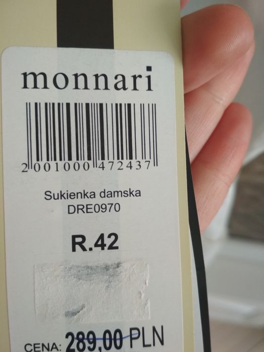 Monnari sukienka rozmiar 40 42 44 L M nowa biała elegancka marynarska