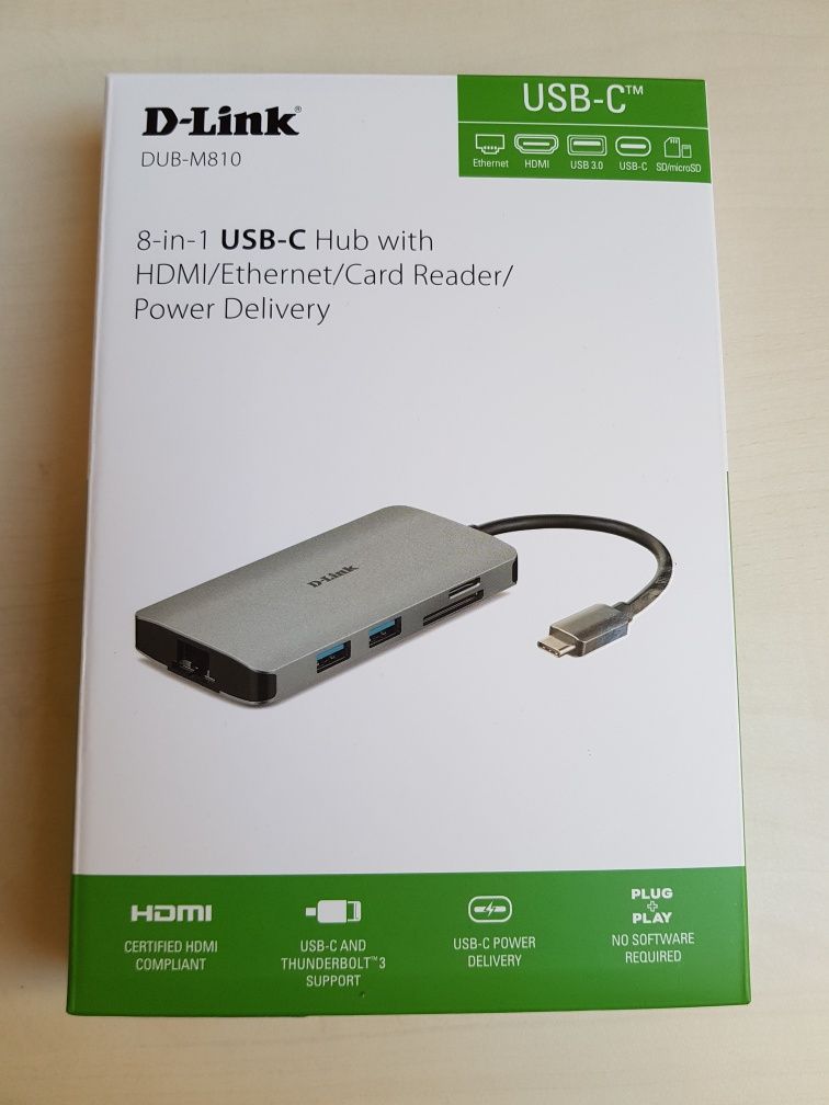 D-LINK Wieloportowa przejściówka USB‑C z HDMI/Czytnikiem kart/Ethernet