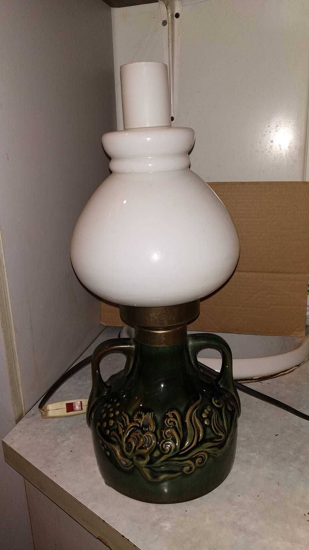 Lampa stołowa Mirostowice J/4023 z kloszem Vintage PRL - lata 70-te