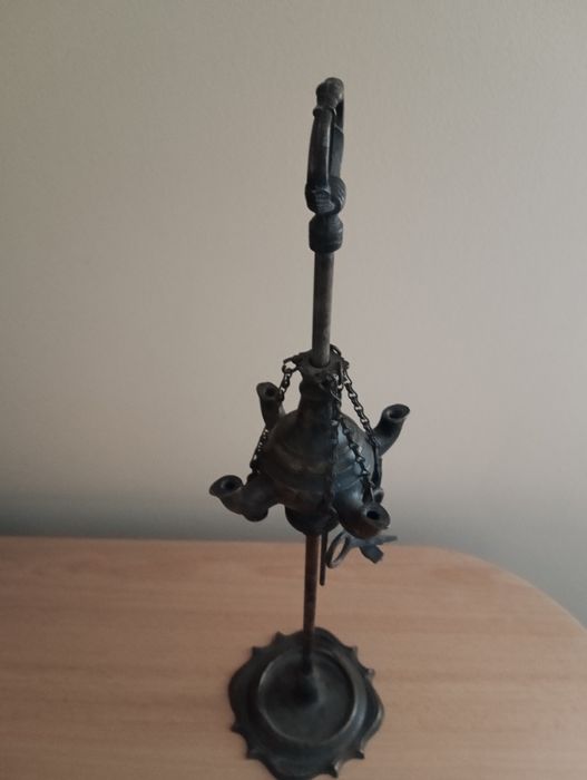 Lampa oliwna z mosiądzu