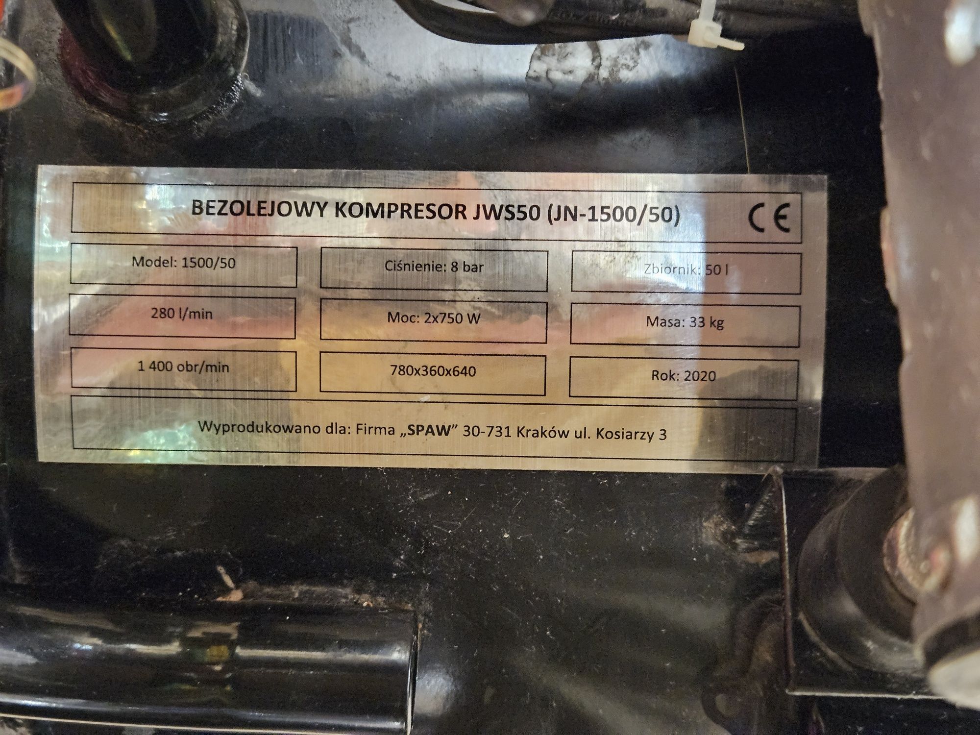 Kompresor bezolejowy magnum jws-50/1500