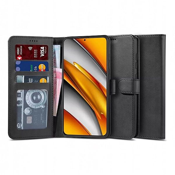 Etui Portfel 2 + Szkło Full Glue do Xiaomi Poco F3