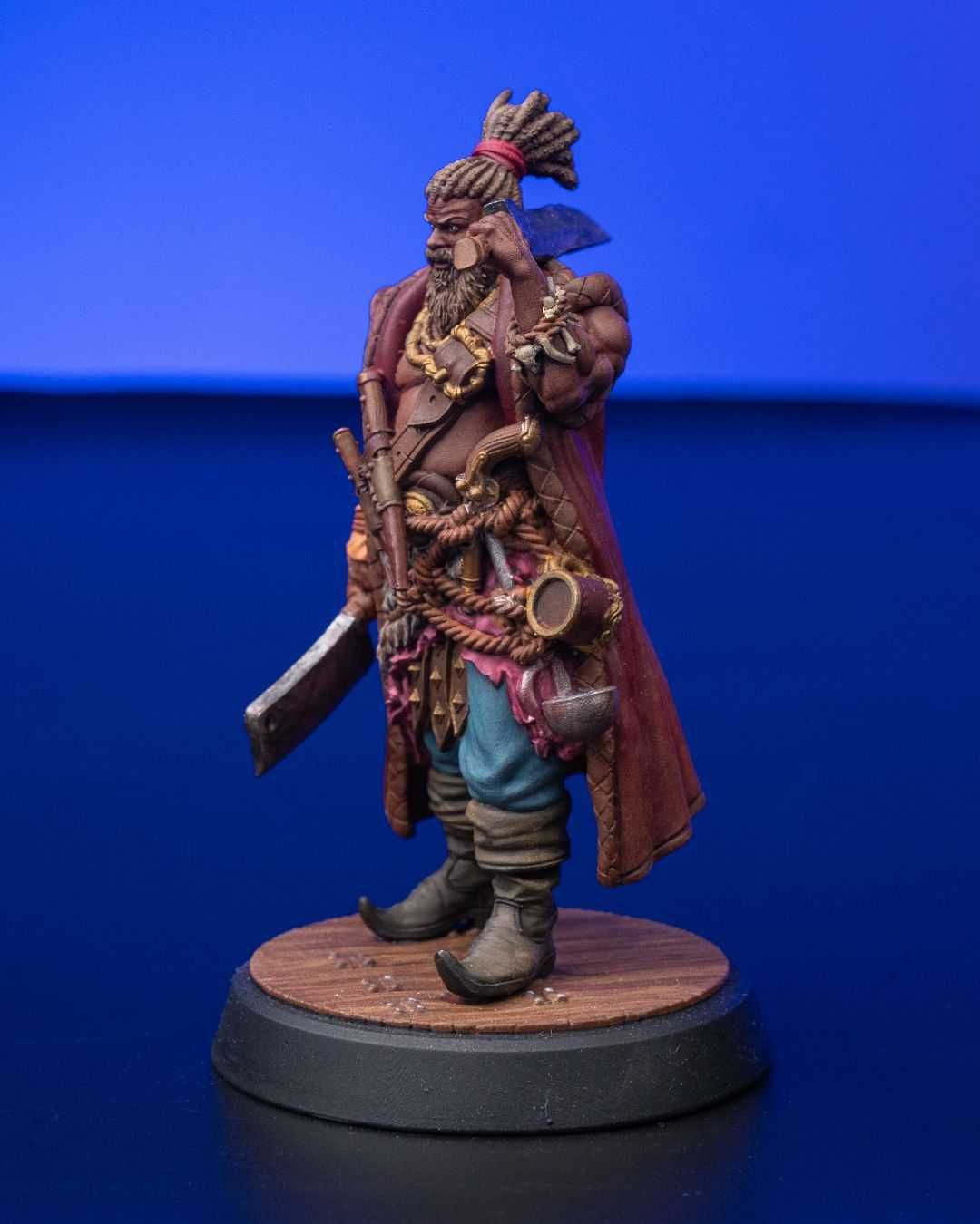 Grub piracki osiłek Figurka 32mm 14K Zgodna z DnD RPG