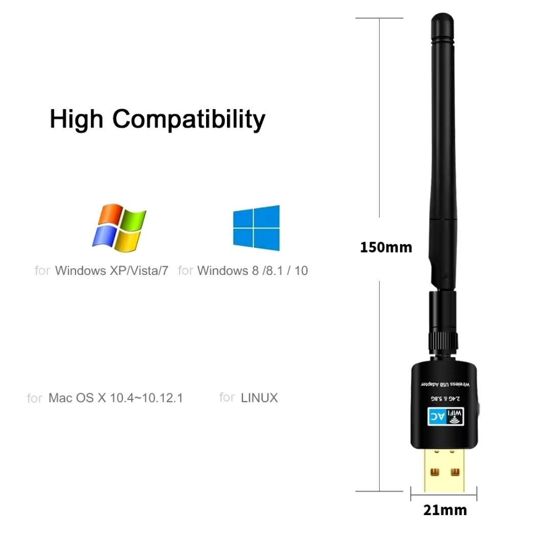Adaptador usb wifi de banda dupla