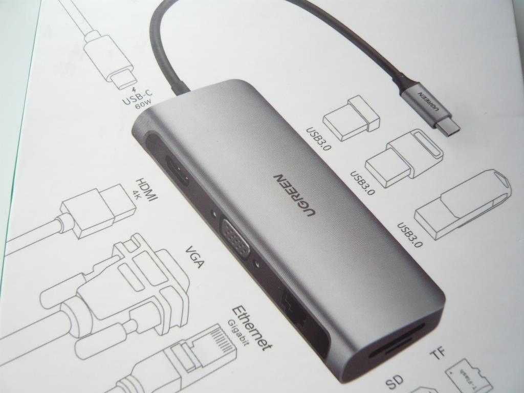 Adaptador Ugreen CM179 multifuncional USB-C 9 in 1