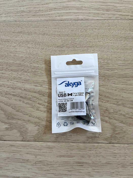 Przejściówka Adapter zasilania Akyga AK-ND-C08 USB-C NOWA