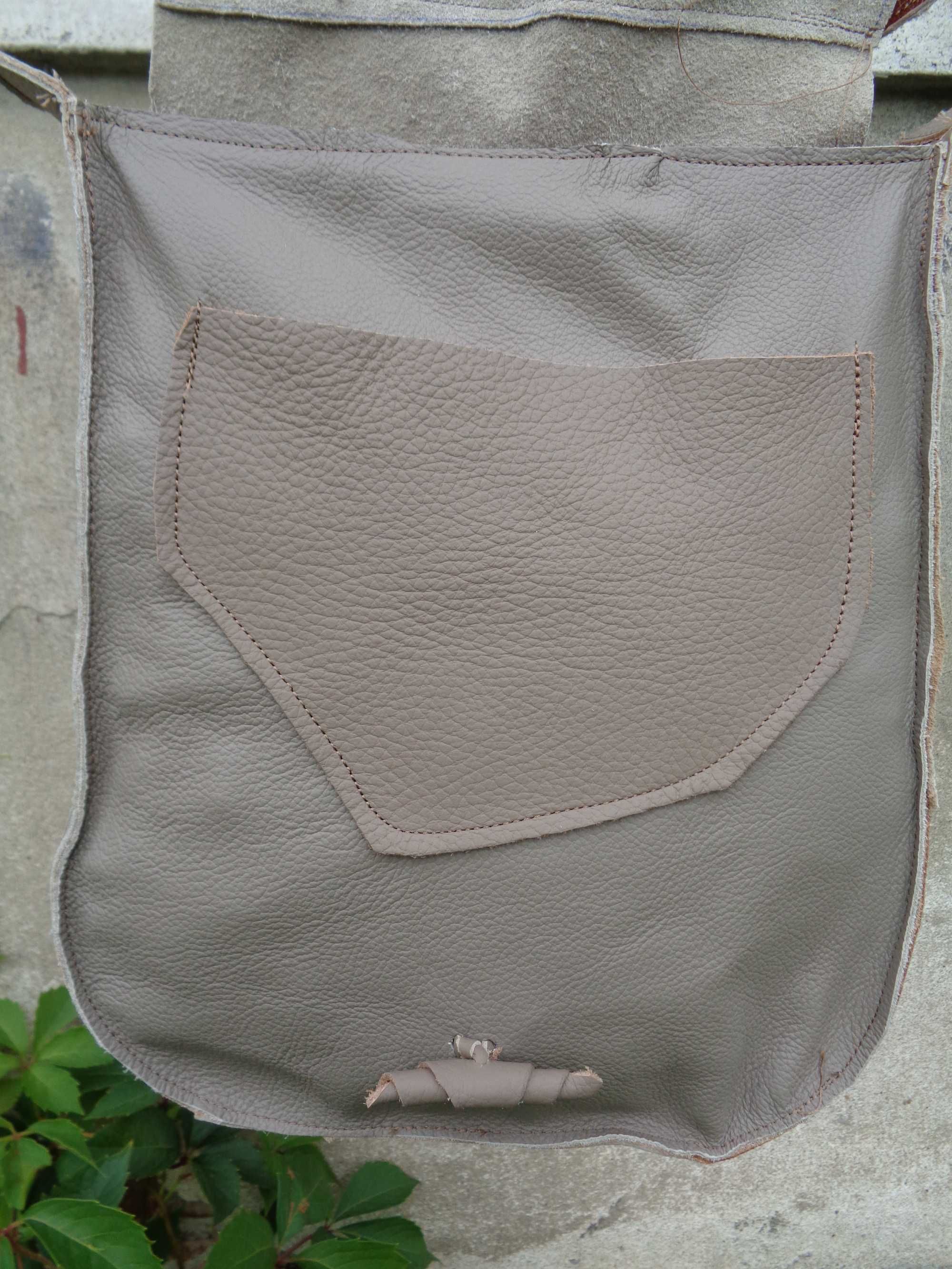 Artystyczna torebka skórzana z kotami.  Handmade