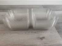 Pojemnik kwadrat na ciastka ciasto PET 160x160x85mm