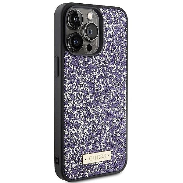 Etui Guess Rhinestone Metal Logo na iPhone 15 Pro - różowe