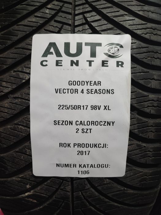 Opony całoroczne 225/50R17 98V XL GoodYear Vector4Seasons | 2szt