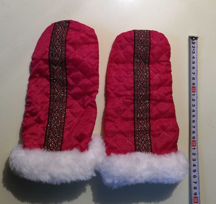 Шапка и  варежки Новогодние мужские