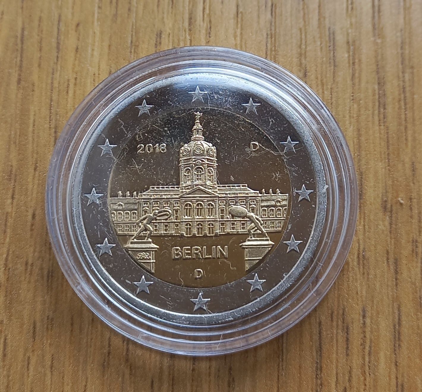 2 euro 2018 r. D Berlin Niemcy w ochronnym plastikowym kaplsu