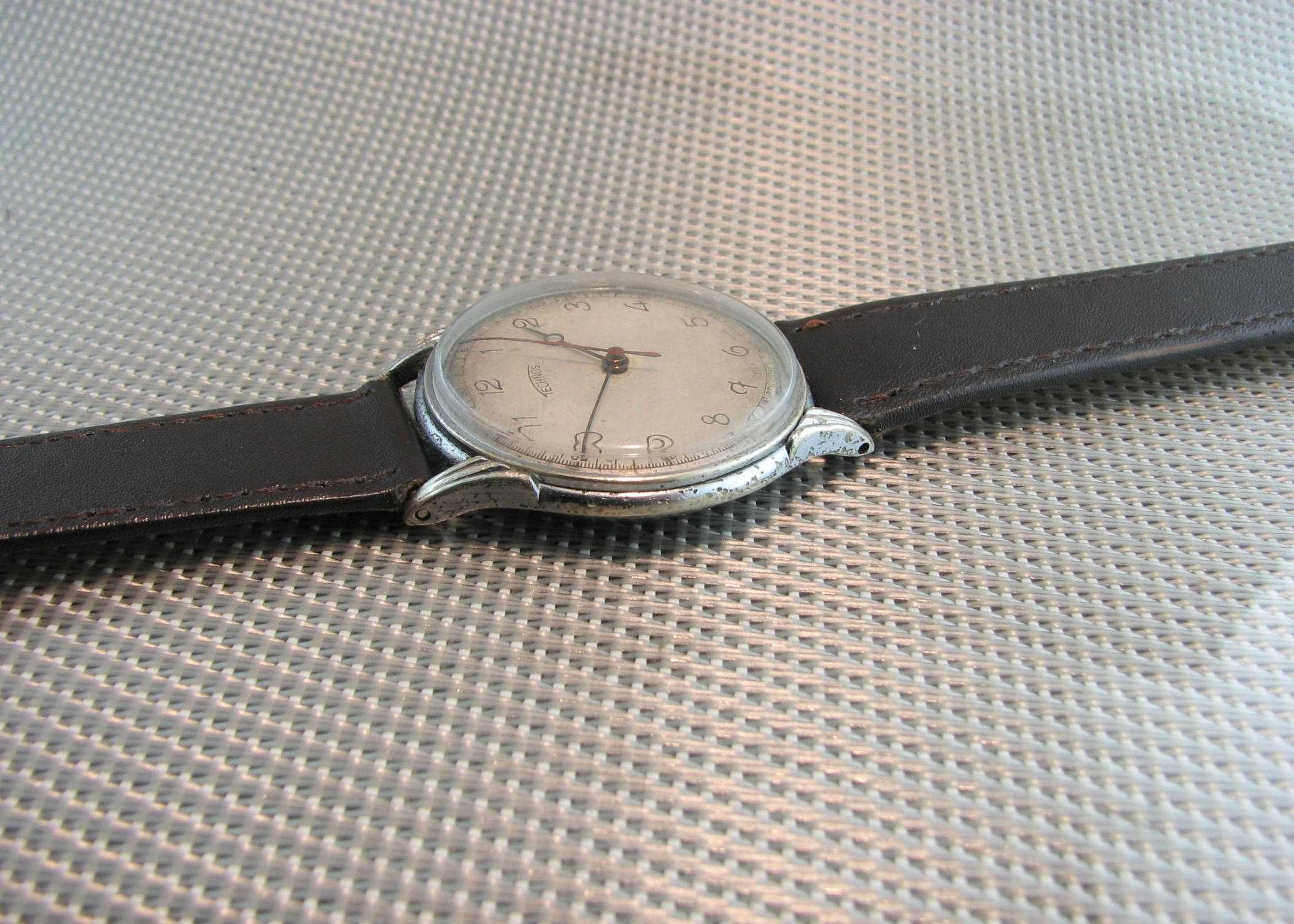 WW2 Zegarek TECHNOS AS Schild . Krab. 15 Jewels. Swiss.