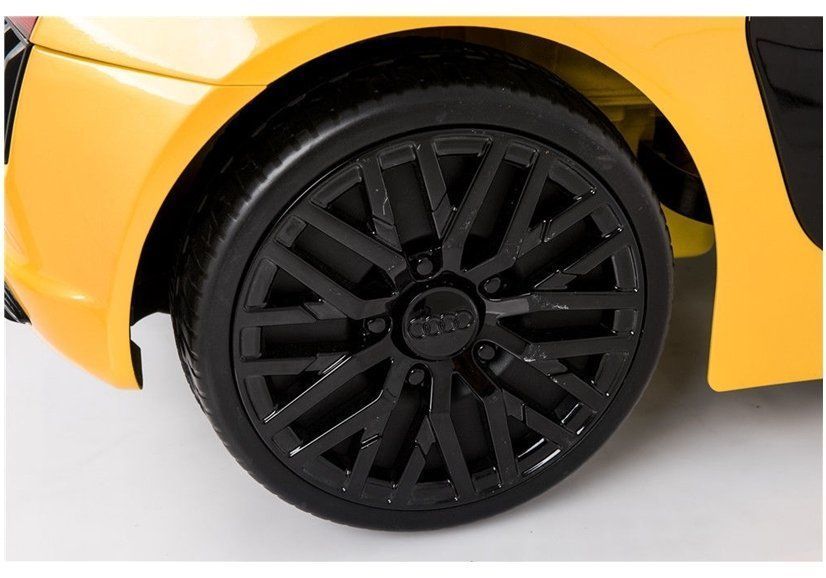 auto na akumulator audi r8 spyder żółty