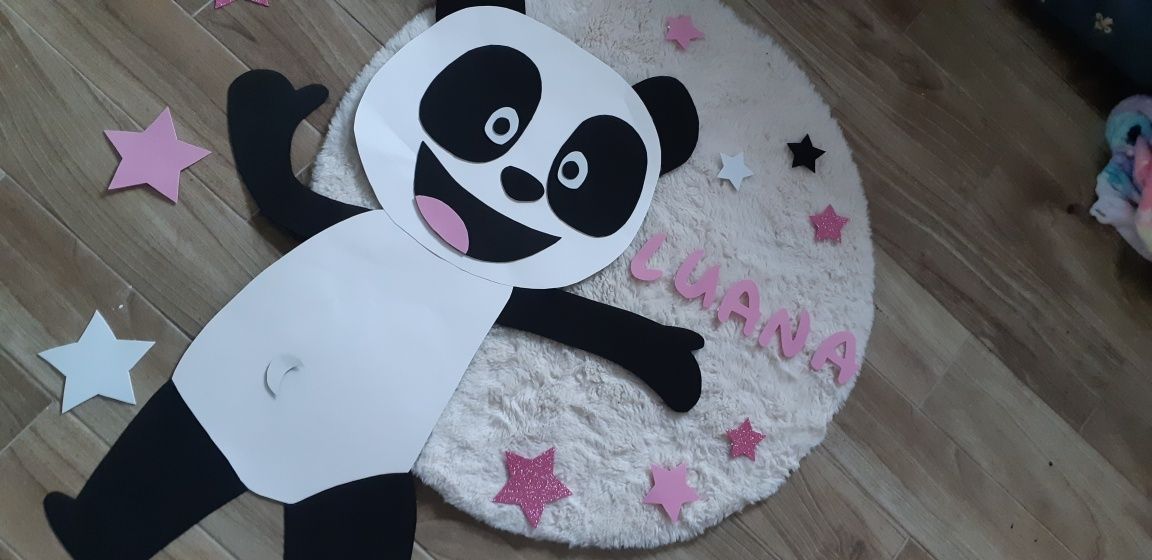 Panda gigante adesivo quarto festa