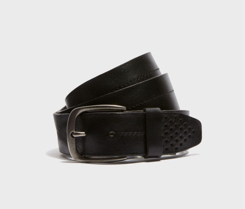 Чоловічий шкіряний ремінь Levi’s Premium, чорний, 95 см