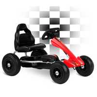 Gokart na pedały gokart dla dzieci pompowane koła RK-591 czerwony