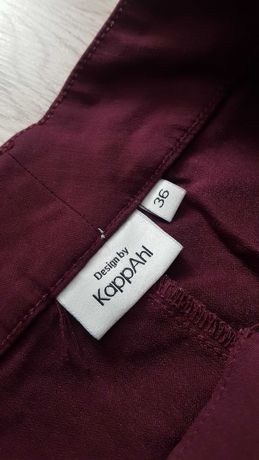 Śliczne eleganckie spodnie wizytowe 36 S bordowe  KappAhl