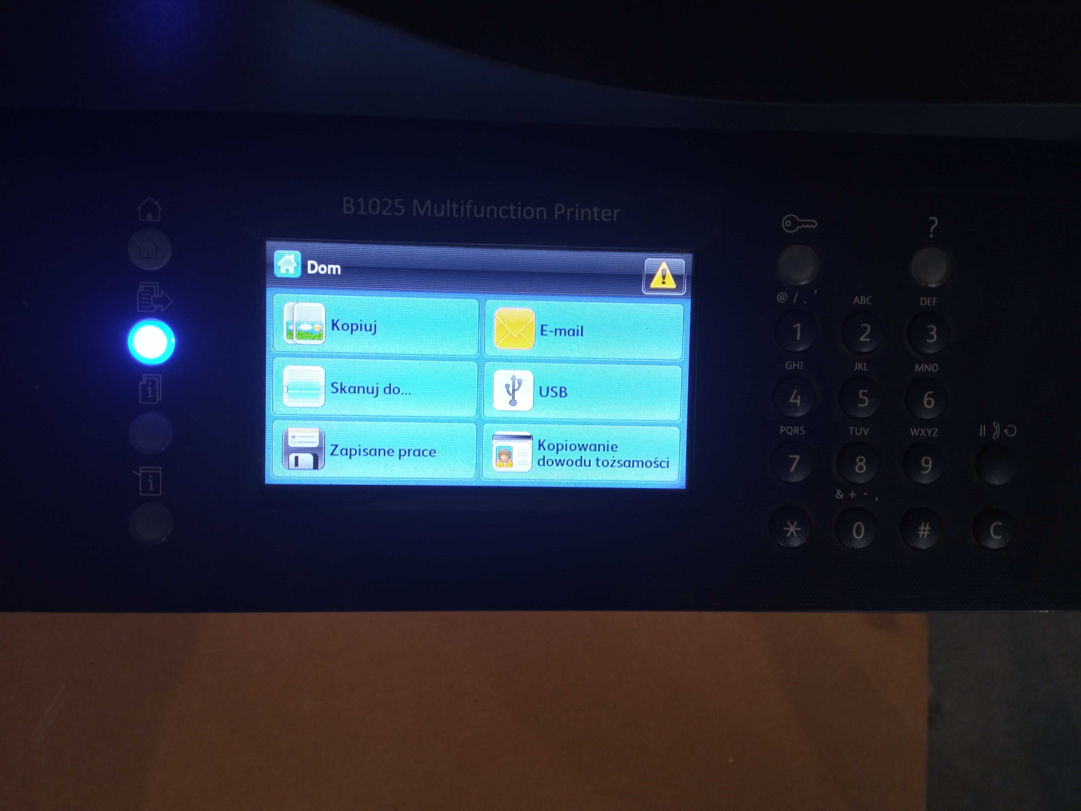 Urządzenie wielofunkcyjne Xerox B1025 - uszkodzony wyświetlacz