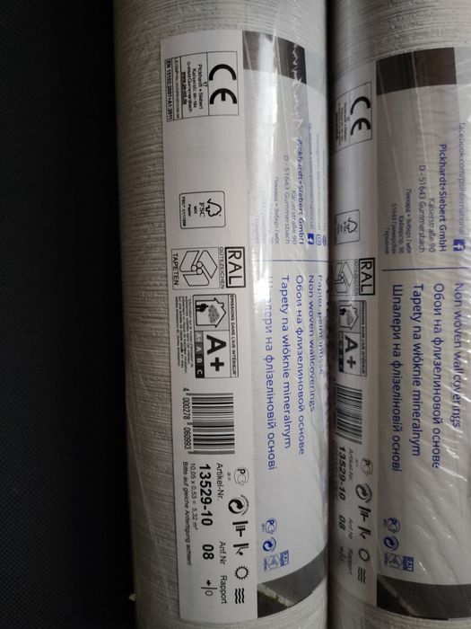 Tapety winylowe na flizelinie Popiel 4 sztuki