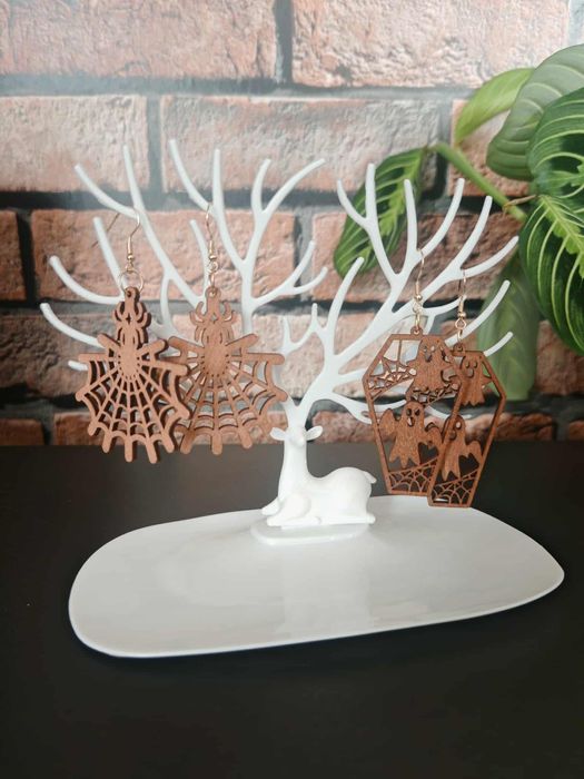 Zestaw 3 kolczyków damskich na Halloween