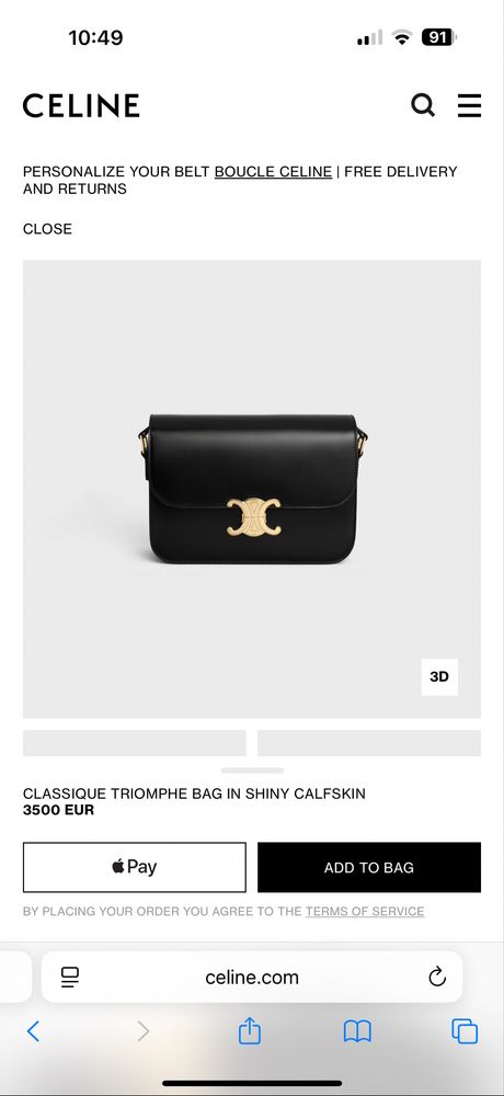 Сумка celine triomphe original