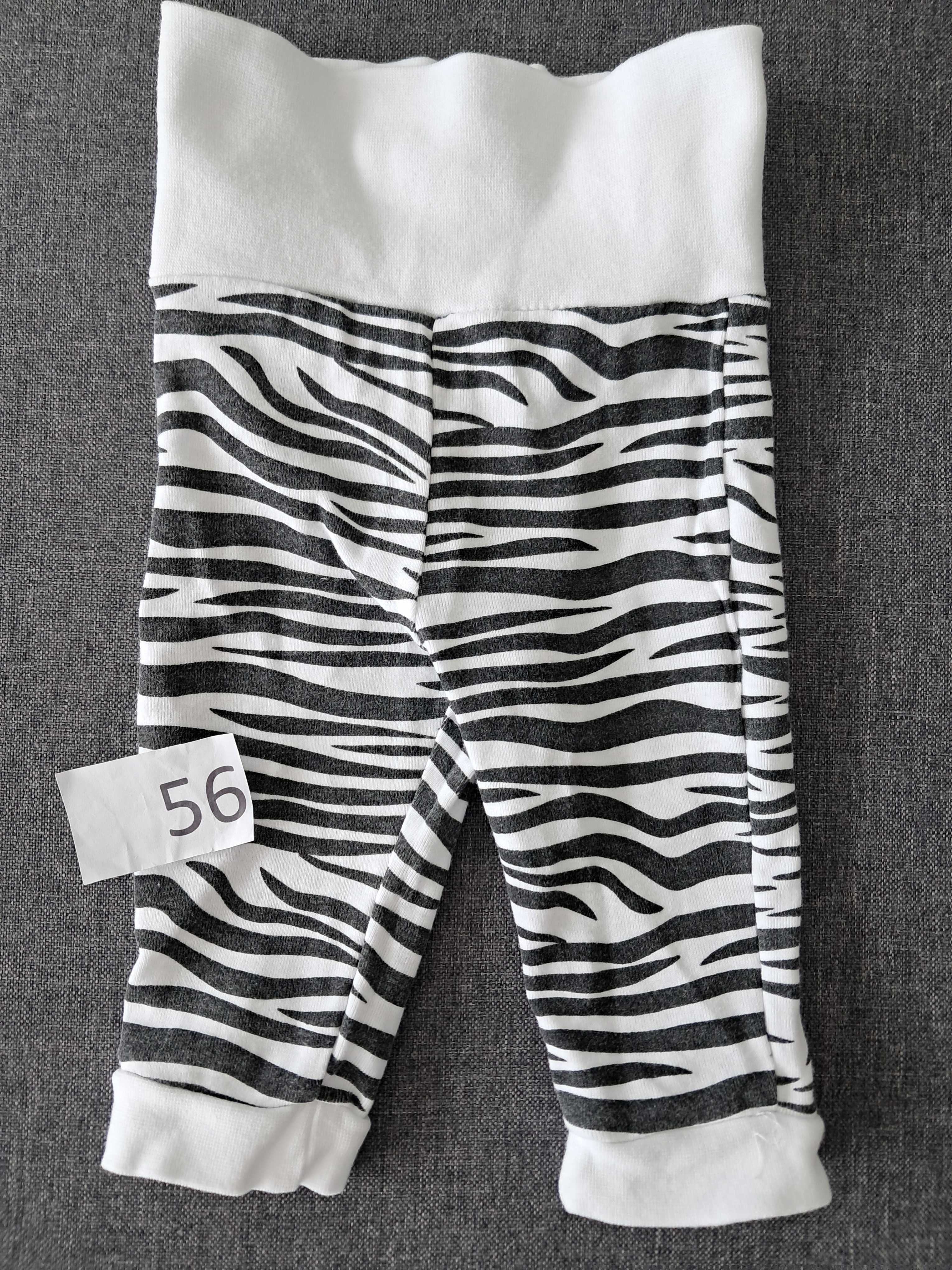 Spodnie niemowlę materiałowe na wysokiej gumce zebra COOL CLUB