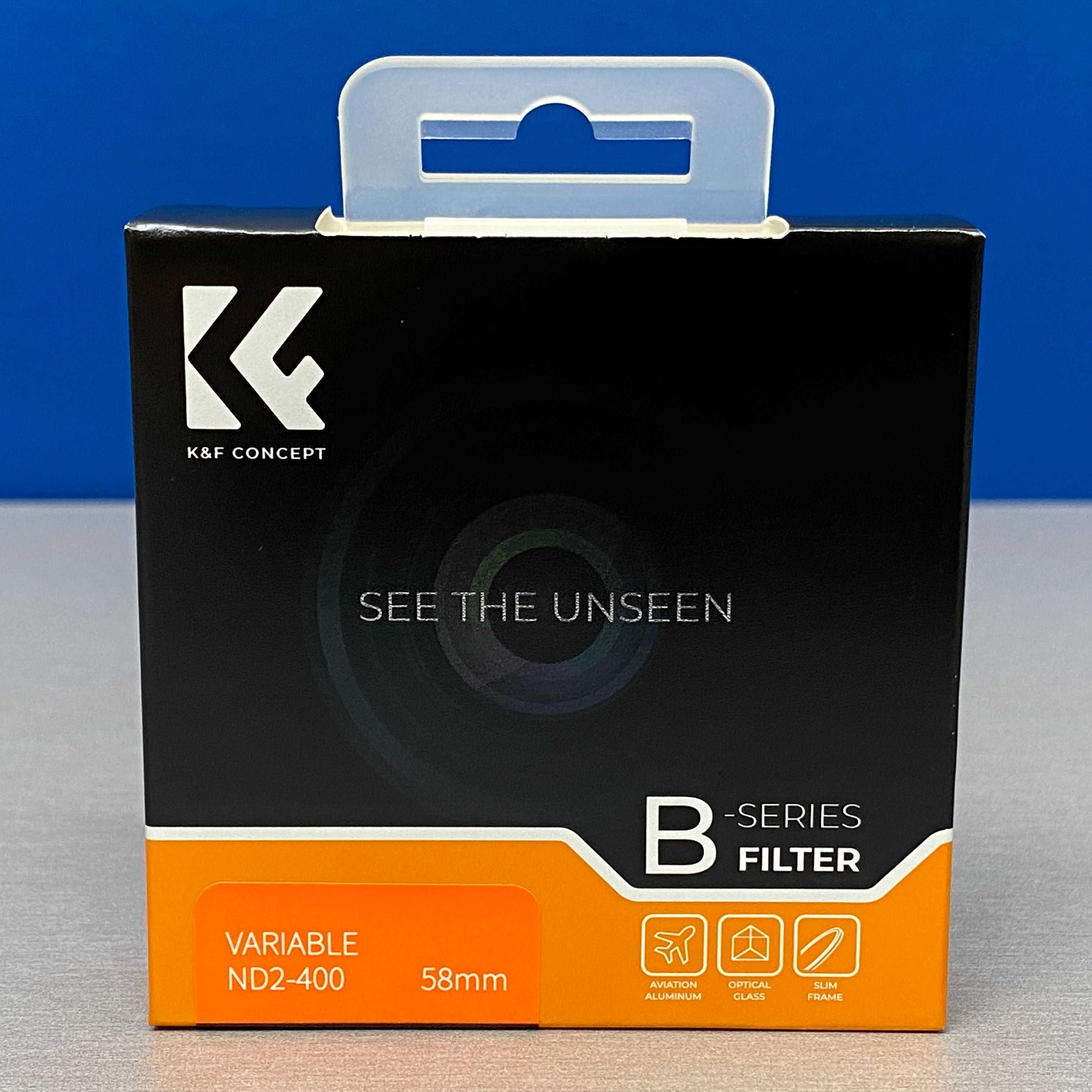 K&F Concept B-Series ND2-400 (Filtro ND Variável) - 58mm - SELADO