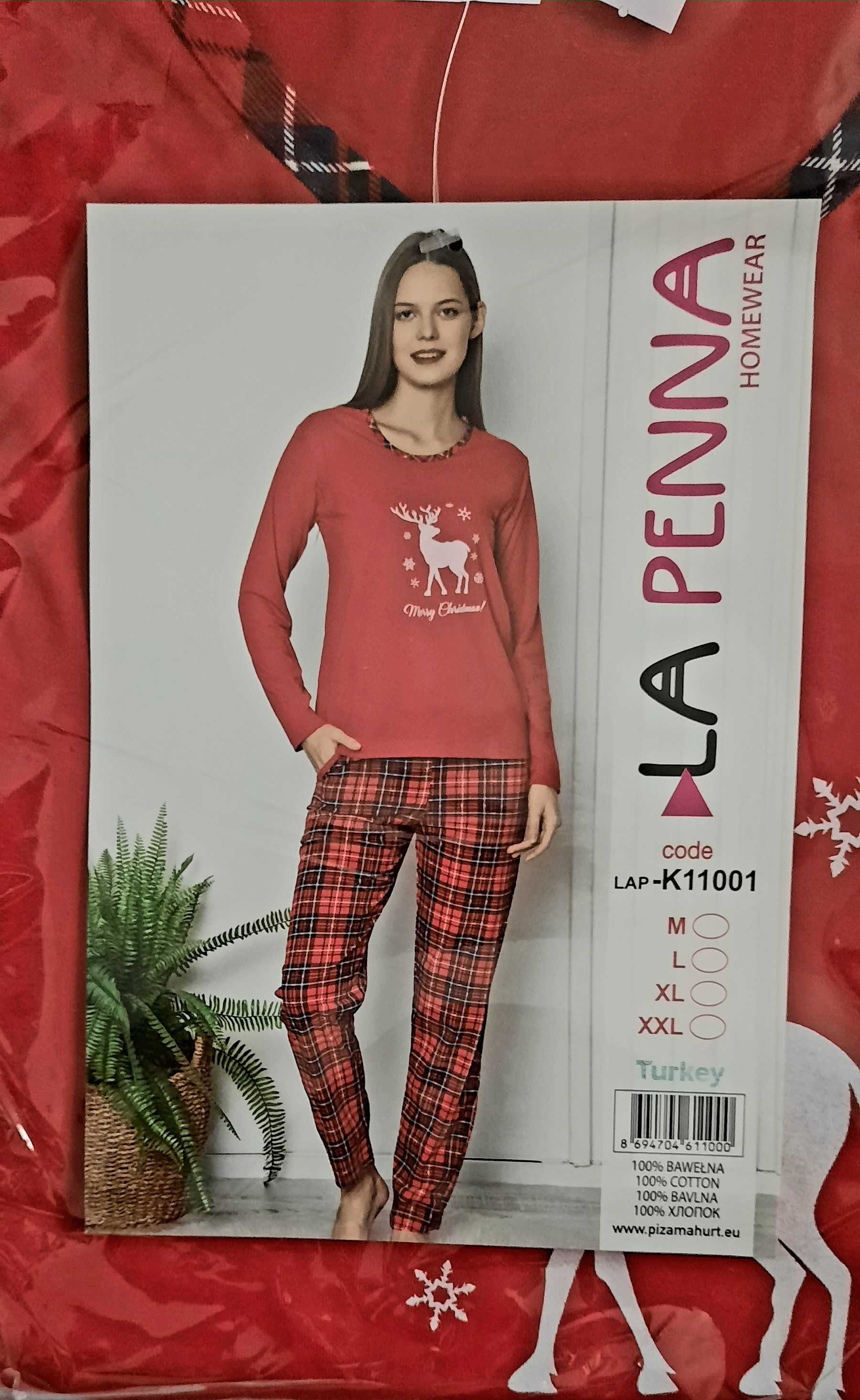 Damska piżama z motywem świątecznym