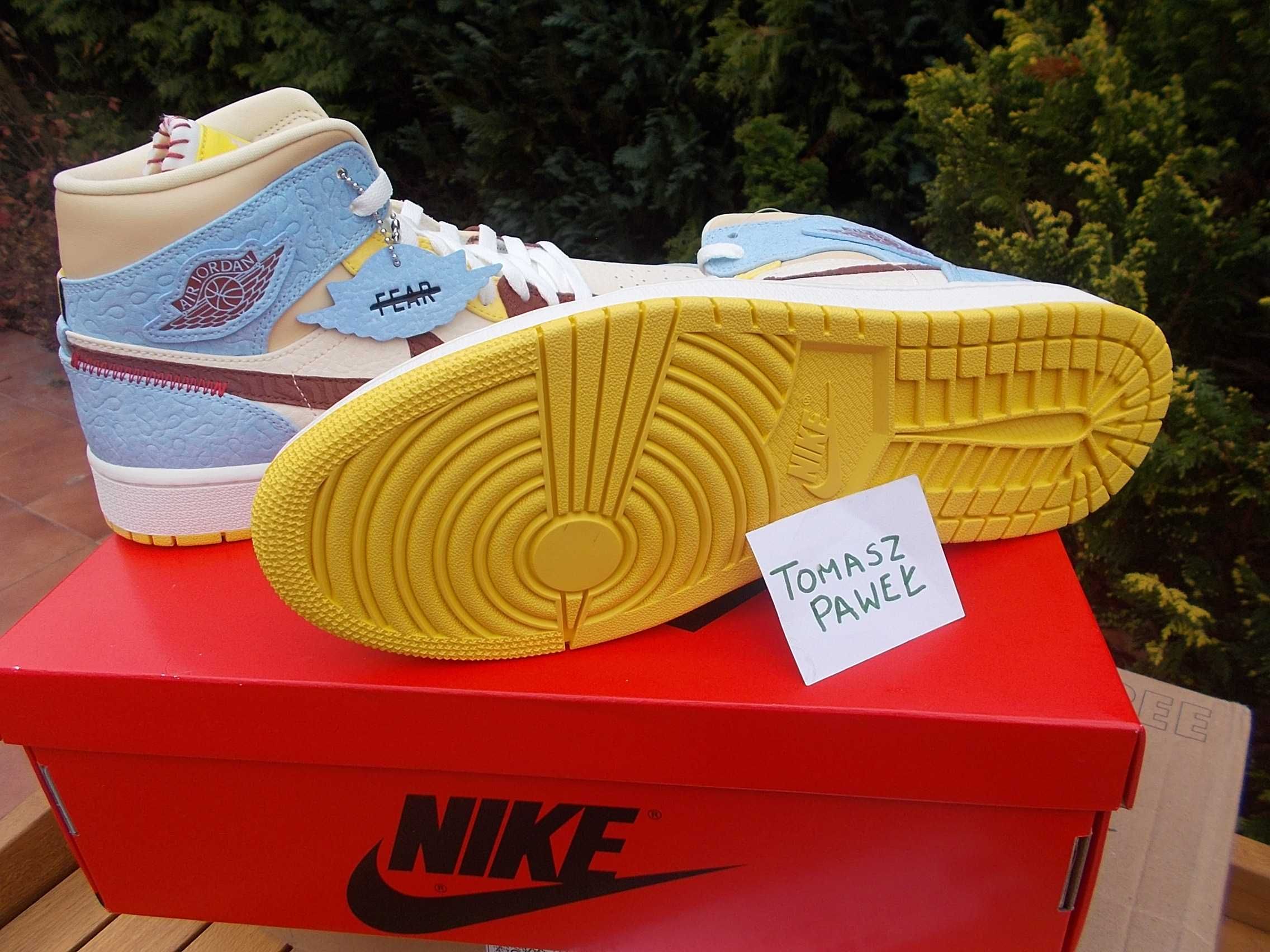 Eur 41) Nike JORDAN 1 Mid SE Fearless Maison Chateau Rouge CU2803,-200