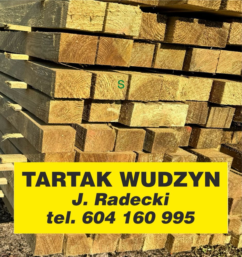 TARTAK WUDZYN łaty dachowe z traka pionowego 6x4 równe długości 4mb
