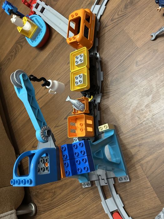 Lego duplo 10875 pociąg towarowy tory kolejka lokomotywa