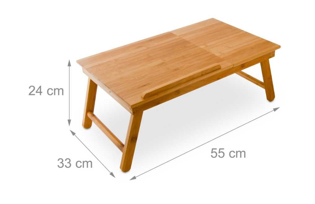 Relaxdays Bambusowy stolik pod laptopa