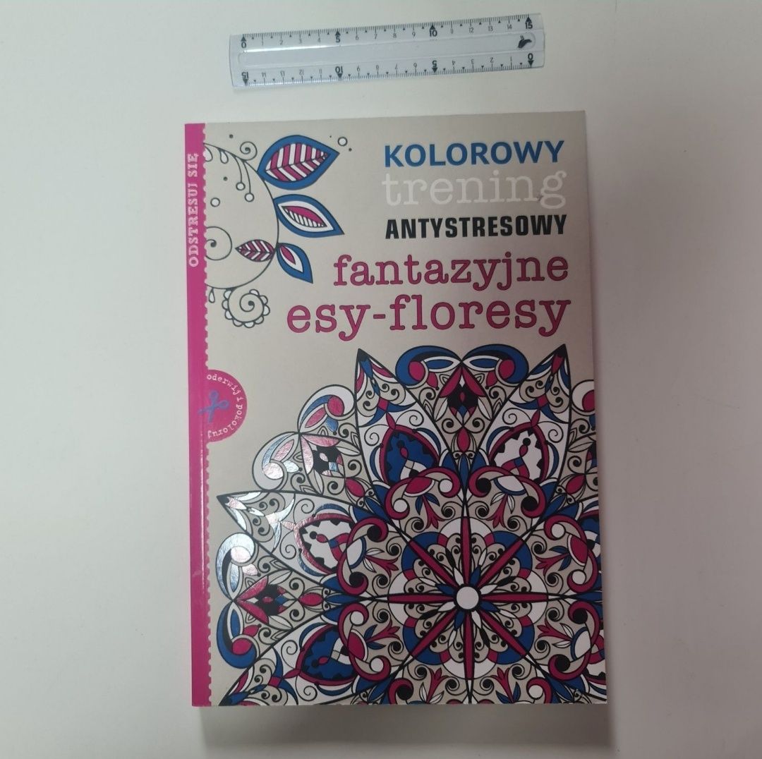 Fantazyjne esy-floresy kolorowanka antystresowa dla dorosłych