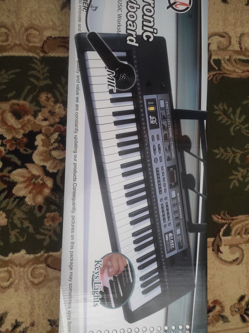 Пианино електрическое для учения микрофон урок 61 клавиша