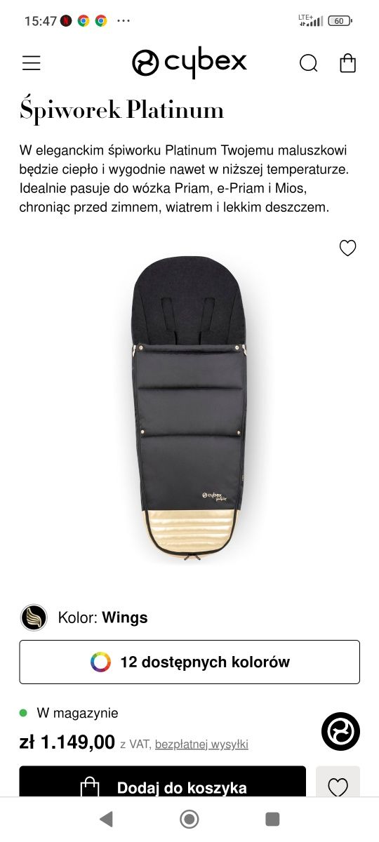 Śpiworek Śpiwór Cybex Priam Jeremy Scott, mufka + rękawice stokke
