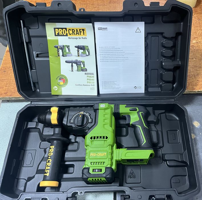 Перфоратор PROCRAFT PHA30 2,8Дж акумуляторний безщітковий КОРОБКА/КЕЙС