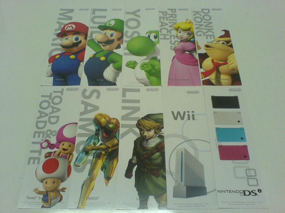 Conjunto Marcadores Livros - Novos - Merchandising Wii Nintendo DS