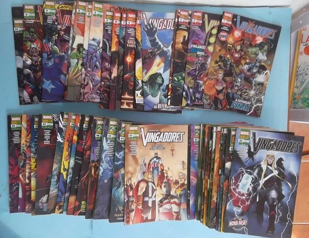 OS VINGADORES (Panini, 3ª série - 2019) - Col. completa Nº 1 a 57