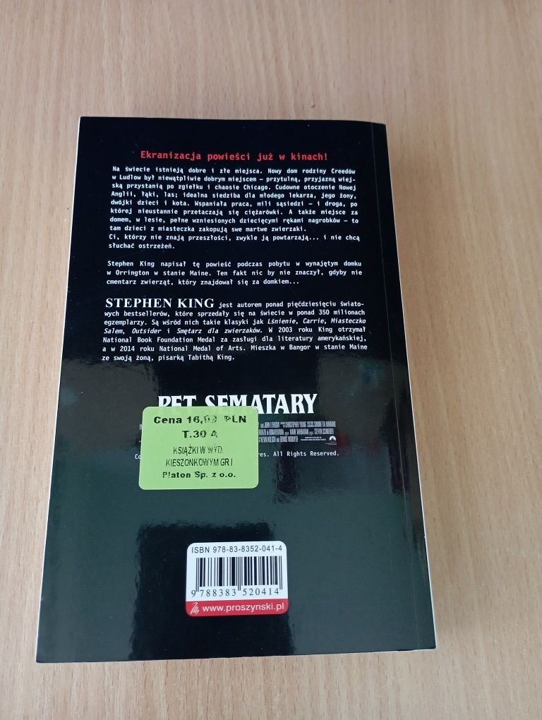 Smętarz dla zwierzaków Stephen King