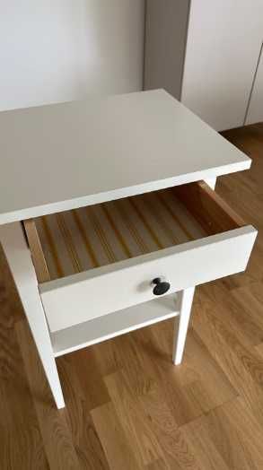Ikea HEMNES stolik szafka nocny biała bejca drewno 46x35cm (transport)