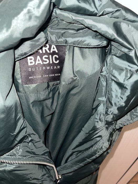 Смарагдовий пуховик, куртка на пуху Zarа