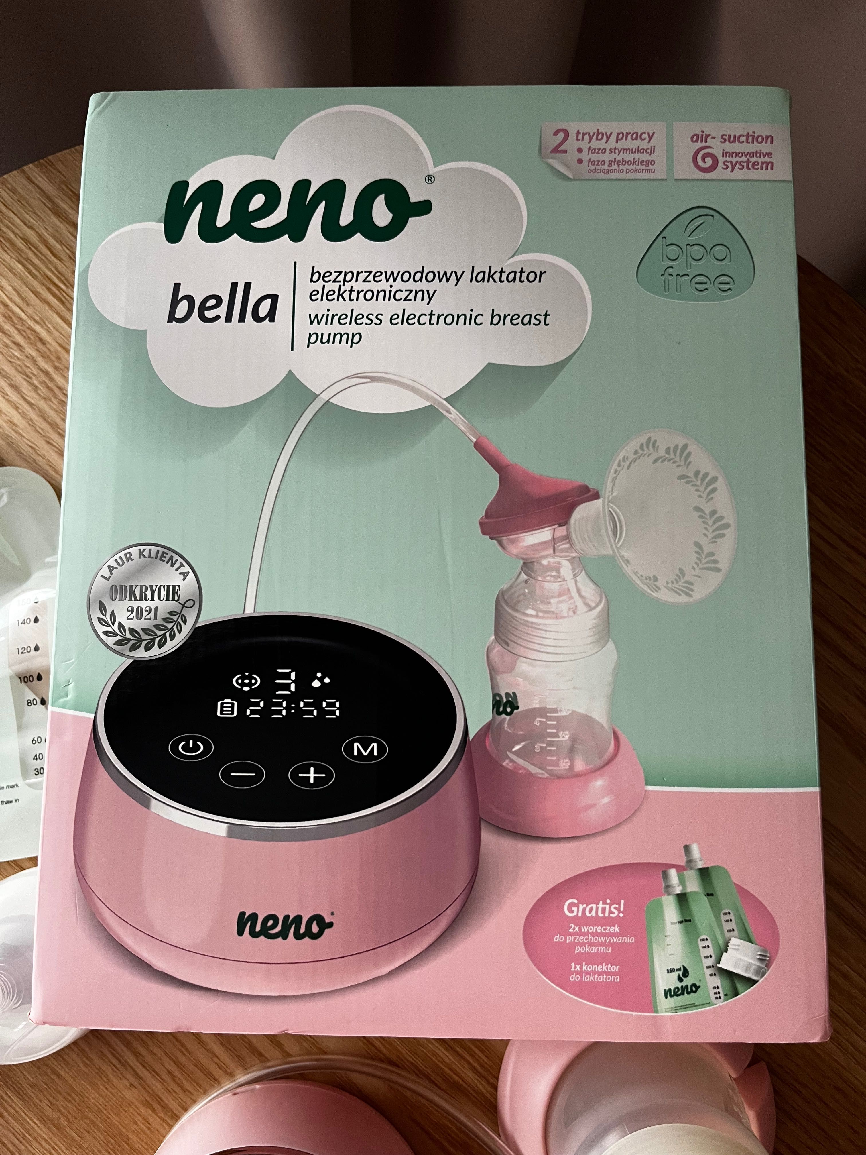 Laktator elektryczny Neno Bella + nowy silikonowy kolektor pokarmu