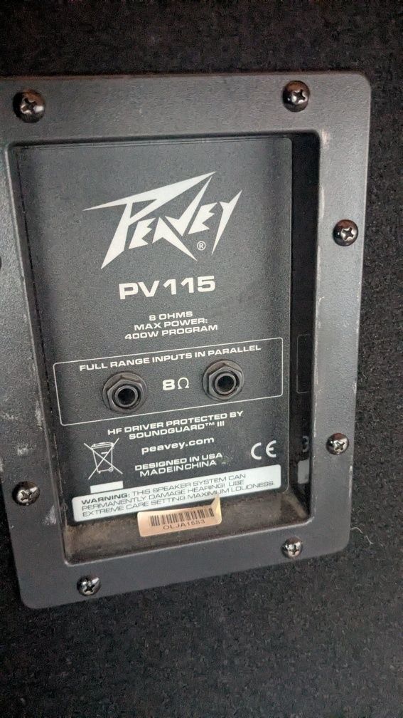 Zestaw kolumny Peavey PV115 + wzmacniacz The t.amp E-800