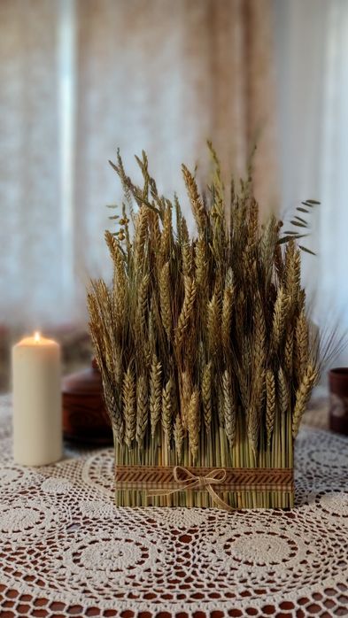 Дідух сучасний, Різдвяна композиція на стіл або вікно з різних колоскі