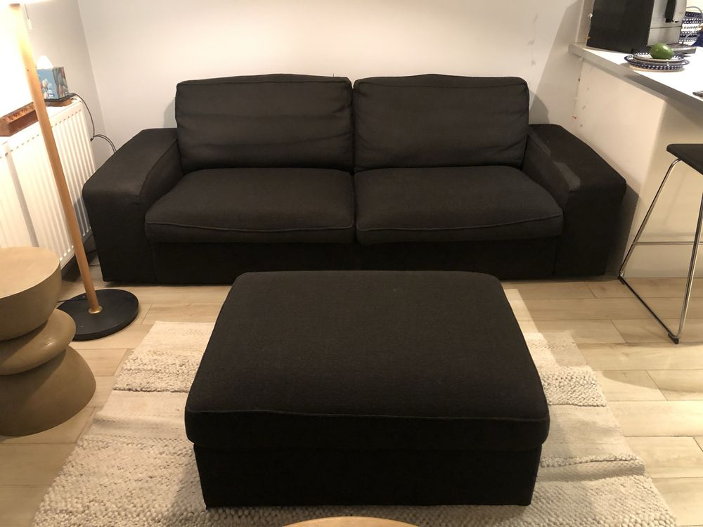 Sofa IKEA  KIWIK + podnozek/puf ze schowkiem/