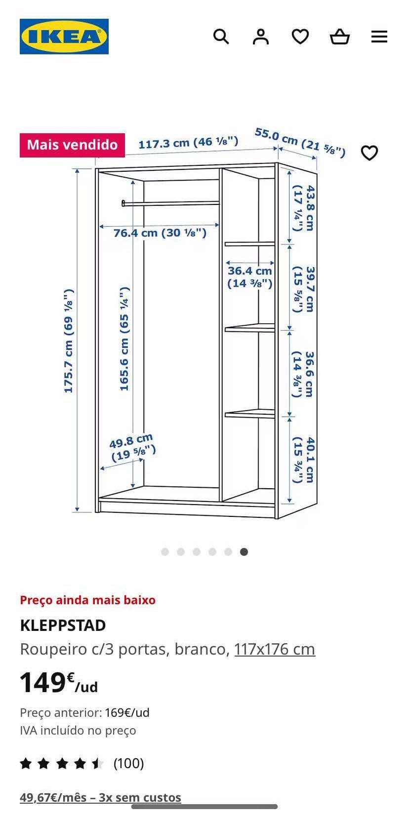 Armário branco Ikea